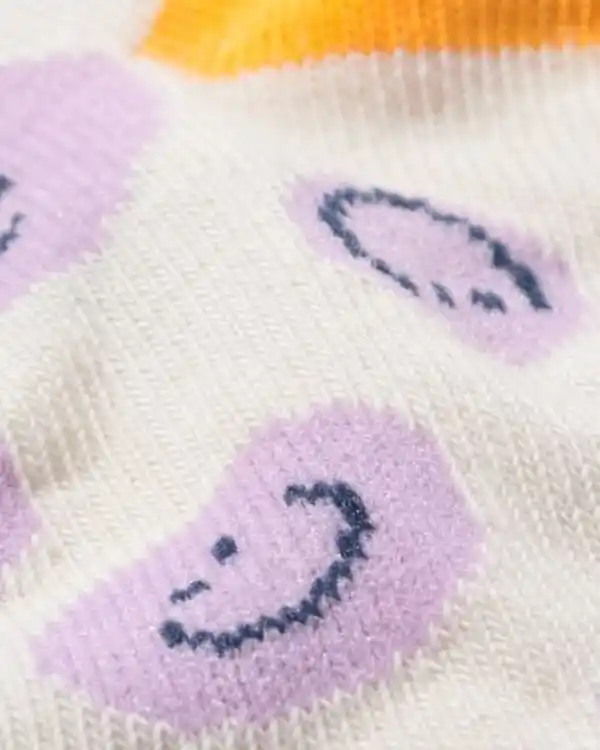 Bild 2 von Kinder-Kurzsöckchen, Gesichter – 5 Paar beige