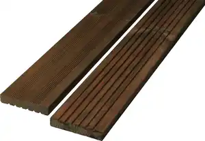 Rettenmeier Terrassendiele Kiefer 200 x 14,5 x 2,8 cm Teakfarben