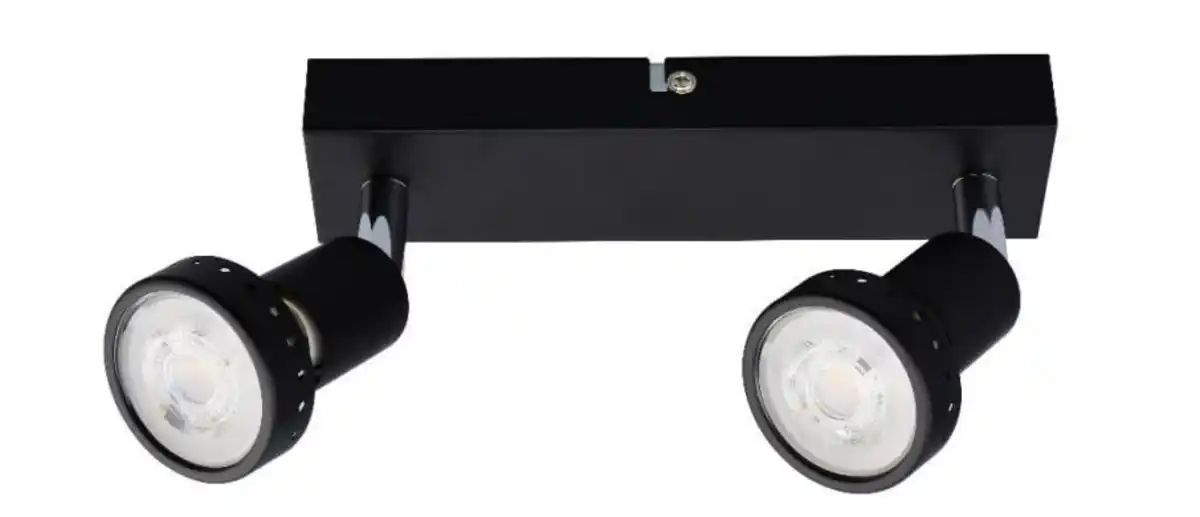 Bild 1 von Primaster LED-Deckenlampe 2er Spot Chicago GU10 20 x 8 cm schwarz