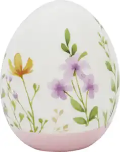 IDEENWELT Deko-Keramik-Ei rosa klein