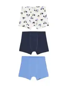 Jungen-Boxershorts Autos – 3 Stück weiß