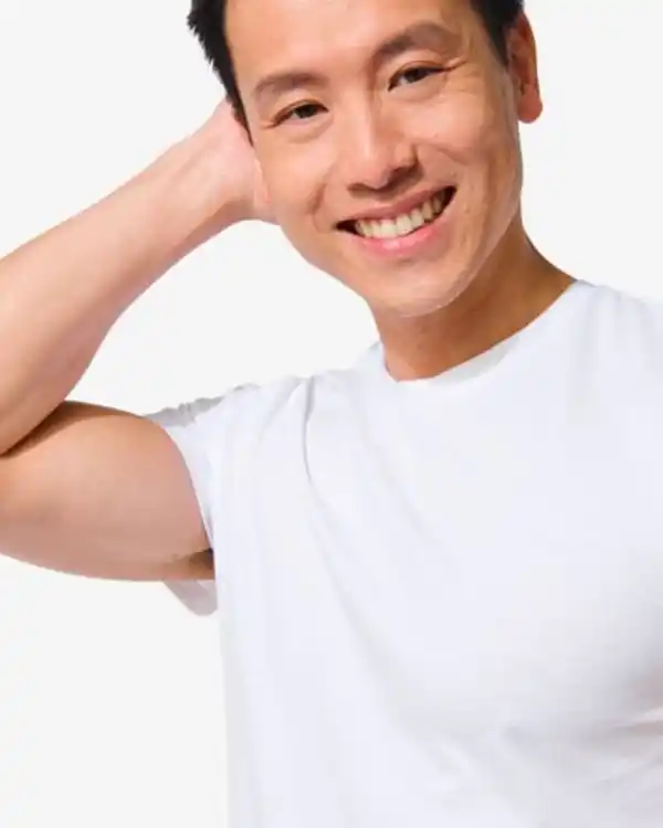 Bild 4 von 2er-Pack Herren-T-Shirts, Regular Fit, Rundhalsausschnitt, extralang weiß