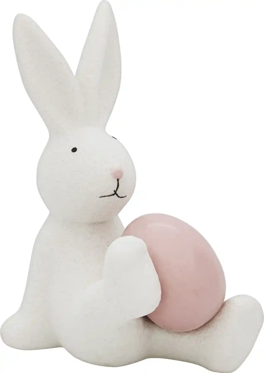 Bild 2 von IDEENWELT Deko-Keramik-Hase mit Ei