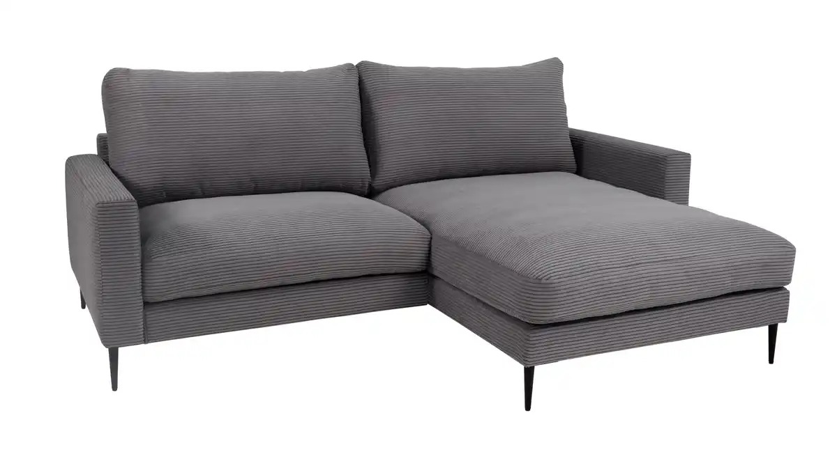 Bild 1 von Ecksofa Cord grau 220 x 164 cm - NORDVIK