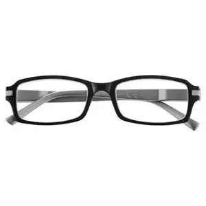 Lesehilfe, Two Tone, Schwarz/Silber, 1.0