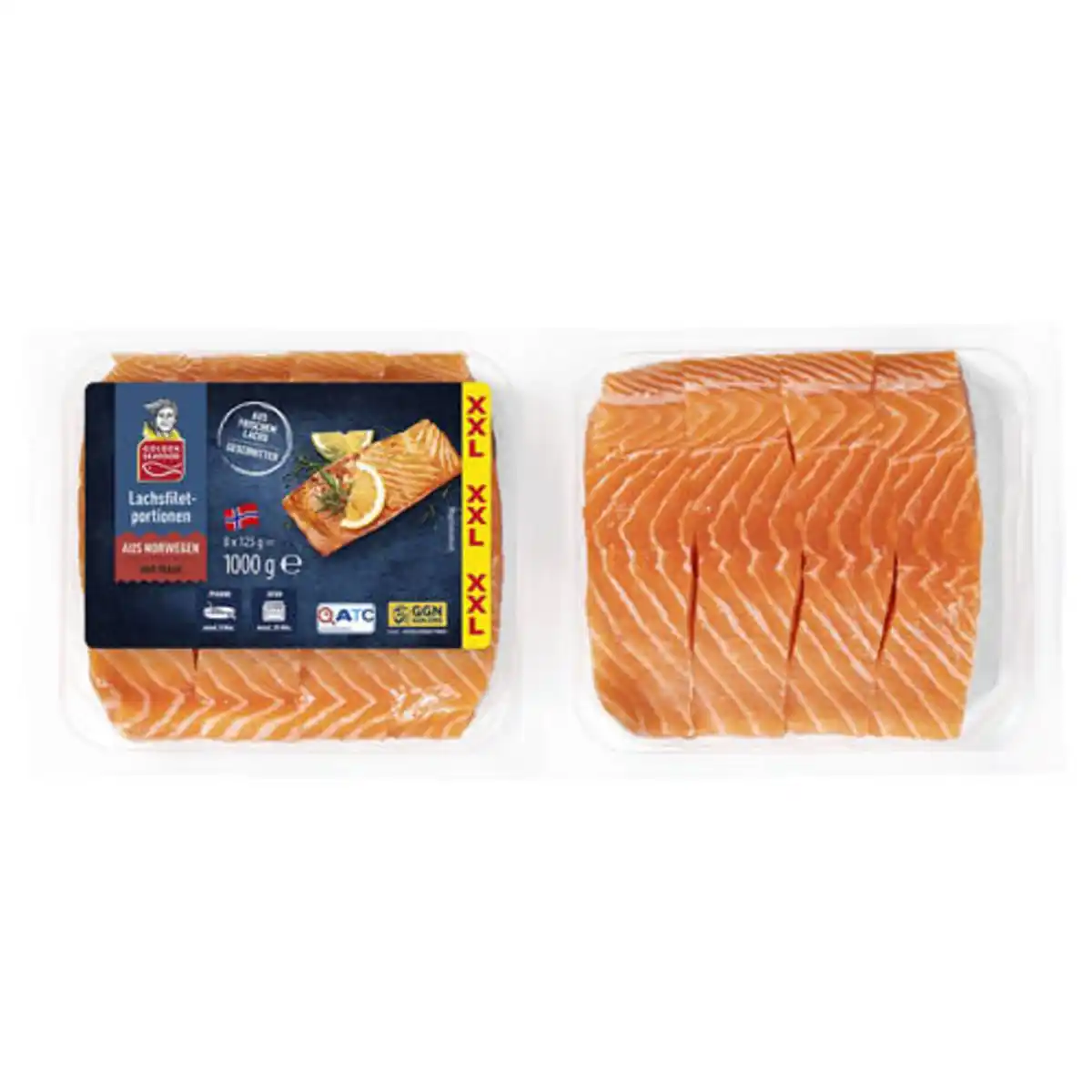 Bild 1 von GOLDEN SEAFOOD Lachsfilet 8 x 125 g