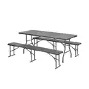 Bild 1 von Bierzeltgarnitur klappbar Stahl/Polyethylen 3-teilig