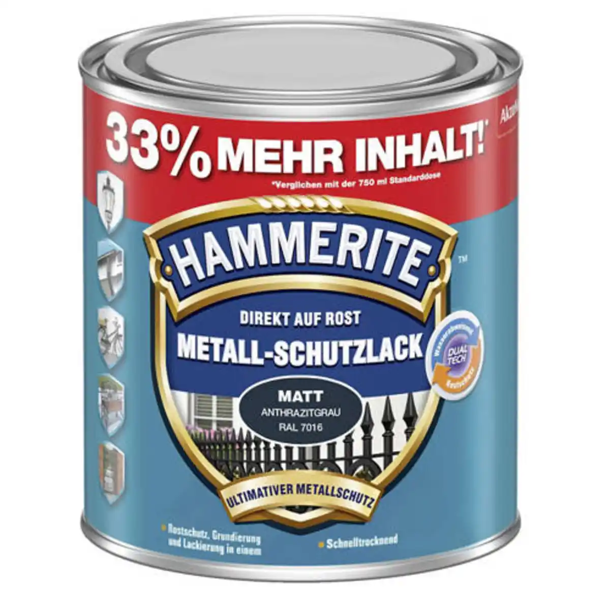 Bild 1 von HAMMERITE Metallschutzlack, anthrazit matt