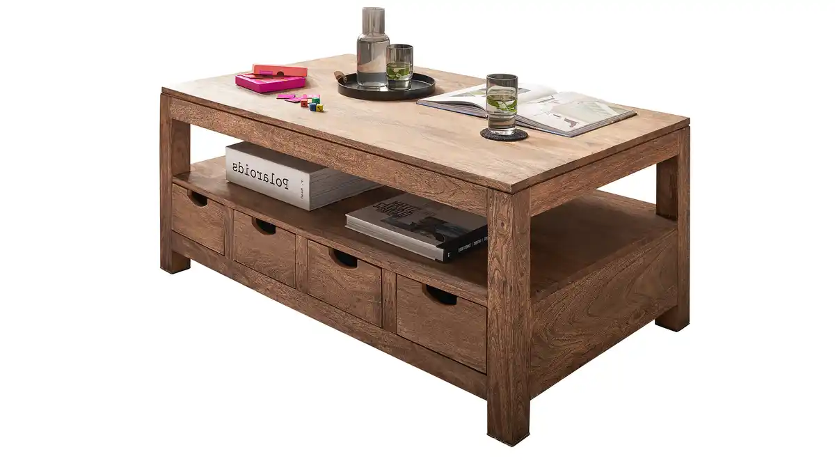 Bild 1 von Couchtisch Mango massiv gebeizt 120 x 70 cm - NATURE