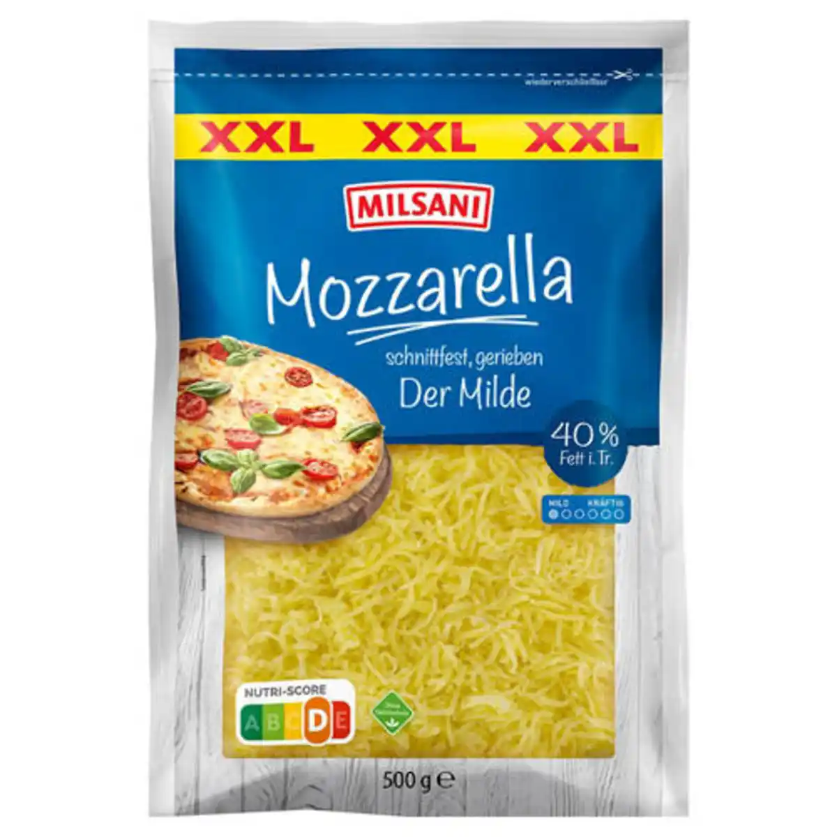 Bild 1 von MILSANI Mozzarella gerieben 40 % 500 g