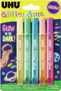Bild 1 von UHU Glitter Glue-Klebstoffe »Glow in the Dark«, 5 x 10-ml-Packg.