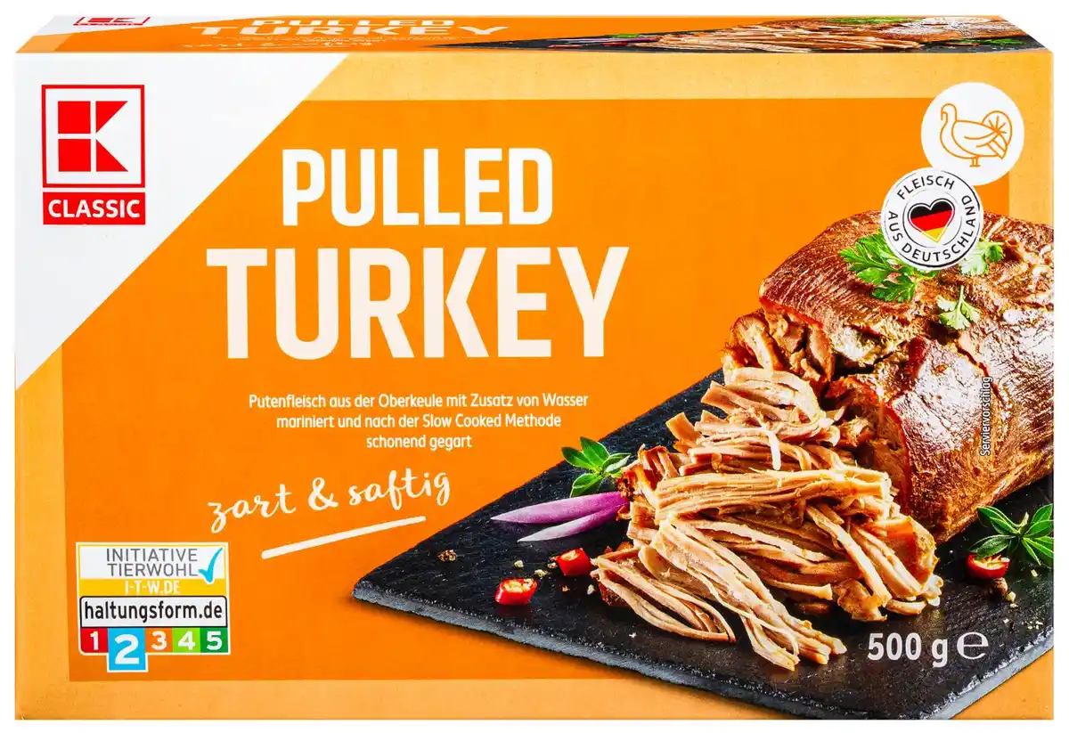 Bild 1 von K-CLASSIC Pulled Turkey, 500-g-Packg.