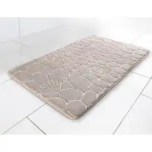Santosini Weichschaum-Badematte "Stein-/ Muscheloptik"