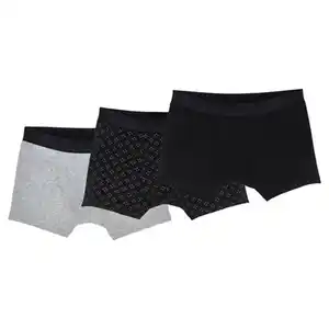 UP2FASHION MEN Herren Retropants 3er-Set, Schwarz /Meliert, M