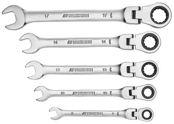 Bild 2 von PARKSIDE® Gabel- und Ratschen- Ringschlüsselsatz 5-teilig, 5-teilig