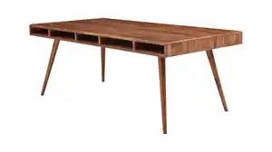 Esstisch massives Sheesham-Holz gebeizt Ablagefläche 200 cm - RYKKE