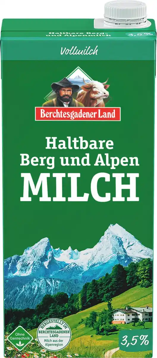 Bild 1 von BERCHTESGADENER LAND Haltbare Berg- & Alpenmilch, 1-l-Packg.