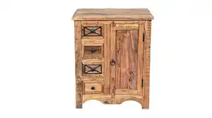 Sideboard mit 4 Schubladen Akazie massiv lackiert 70 cm - SPIRIT
