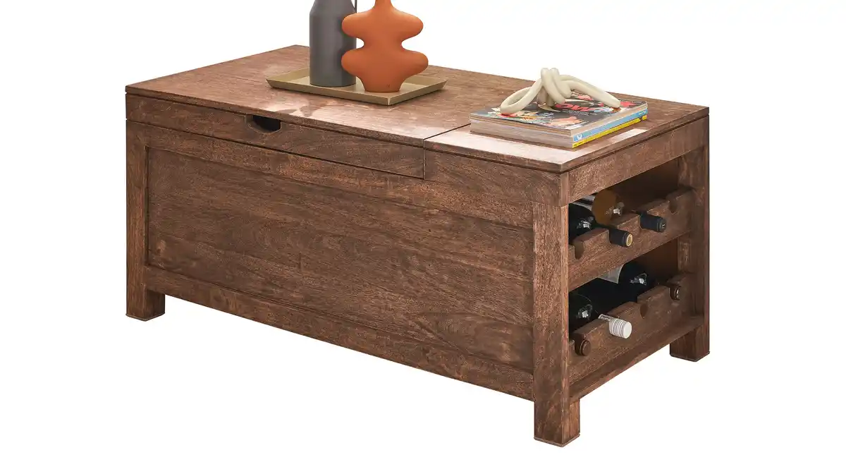 Bild 1 von Couchtisch Mango massiv gebeizt 110 cm - Truhentisch - NATURE