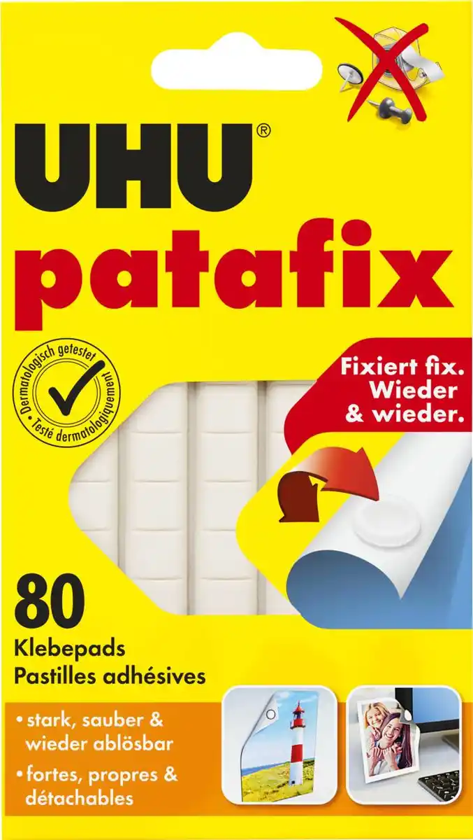 Bild 1 von UHU Klebepads »patafix«, 80-St.-Packg.