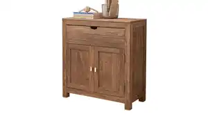 Kommode mit Schublade Mango massiv gebeizt 90 cm - NATURE