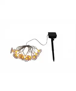 Solar-Lichterkette Gänseblümchen, weiß