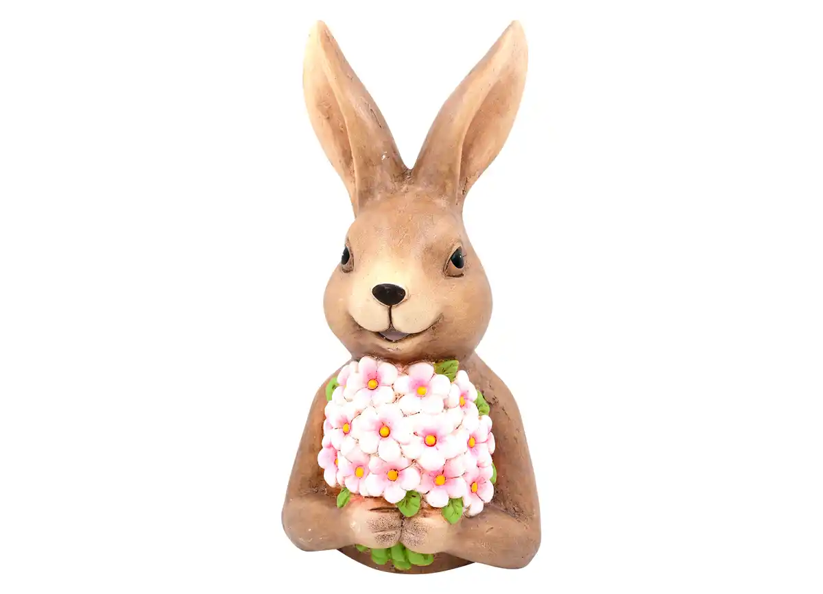 Bild 1 von Hasenbüste mit Blumenstrauß