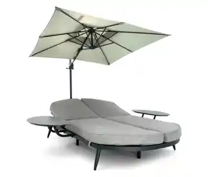 Leco Sonnenliege mit Ampelschirm