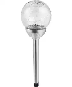 Solarleuchte Bruchglas, silber