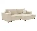 Bild 1 von Sofa 2-Sitzer mit Auszugsbett links, Longchair rechts »Cumello«, creme
