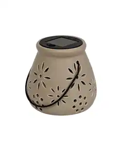 Solarleuchte Windlicht, grau