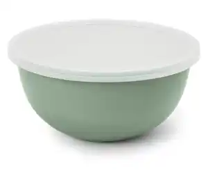 Emaille-Servier-und-Zubereitungsschüssel mit Deckel