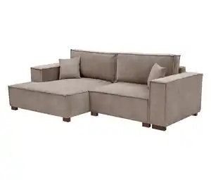 Sofa 2-Sitzer mit Auszugsbett rechts, Longschair links »Cumello«, mocca