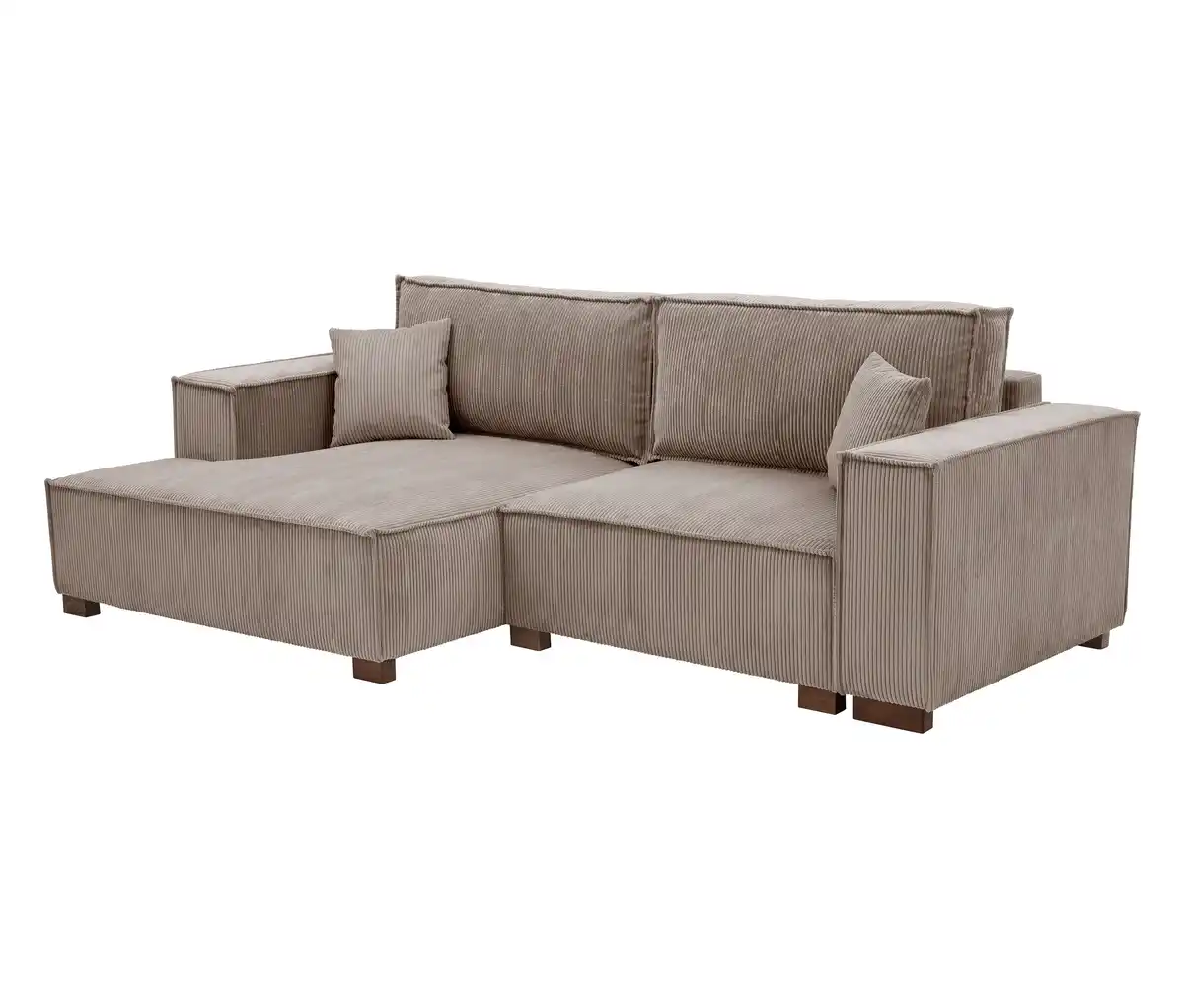 Bild 1 von Sofa 2-Sitzer mit Auszugsbett rechts, Longschair links »Cumello«, mocca