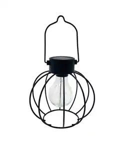 Solarleuchte geometrisch, schwarz