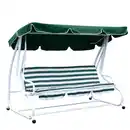 Bild 1 von Hollywoodschaukel 4-Sitzer Miami 232x120x164cm weiss/grün