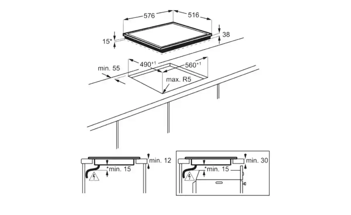 Bild 3 von AEG Glaskeramikkochfeld HK634060XB
