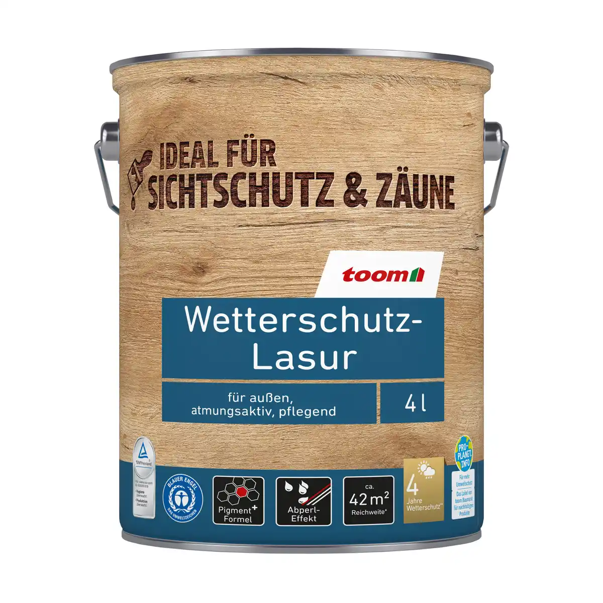 Bild 1 von toom Wetterschutz-Lasur nussbaumfarben 4 l