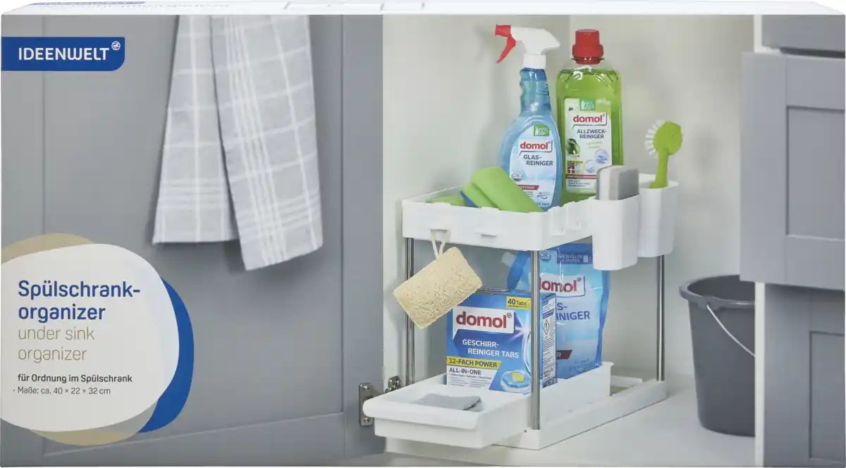 Bild 2 von IDEENWELT Spülschrank-Organizer weiß