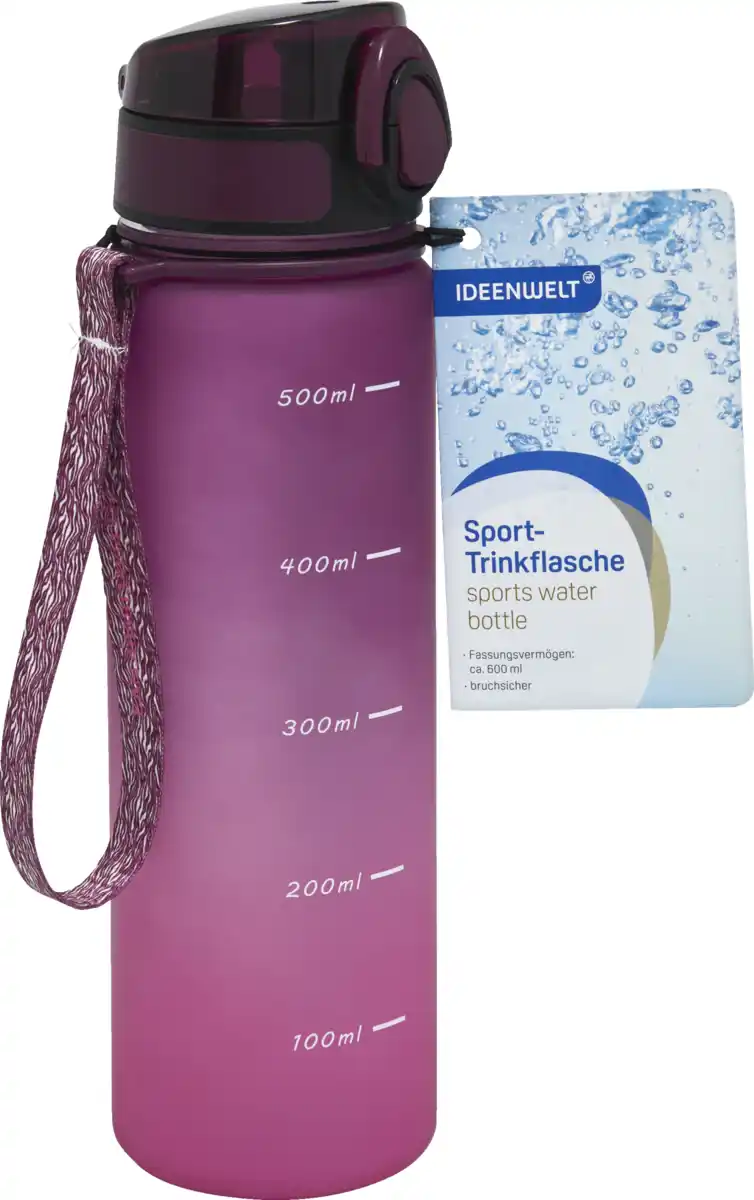 Bild 1 von IDEENWELT Sportrinkflasche 600 ml berry pink