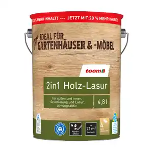 toom 2in1 Holzlasur palisanderfarben 4,8 l