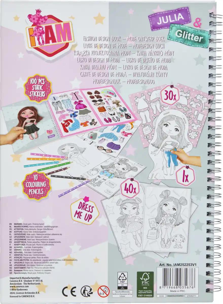 Bild 2 von IDEENWELT Fashion-Design-Buch I AM Julia & Glitter