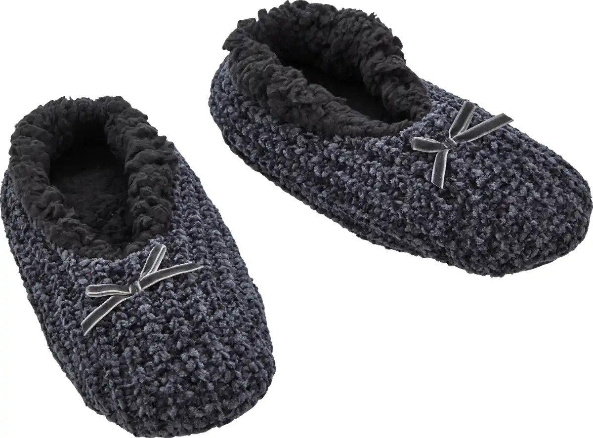 Bild 1 von IDEENWELT Chenille-Homesneaker anthrazit Gr. 37/38