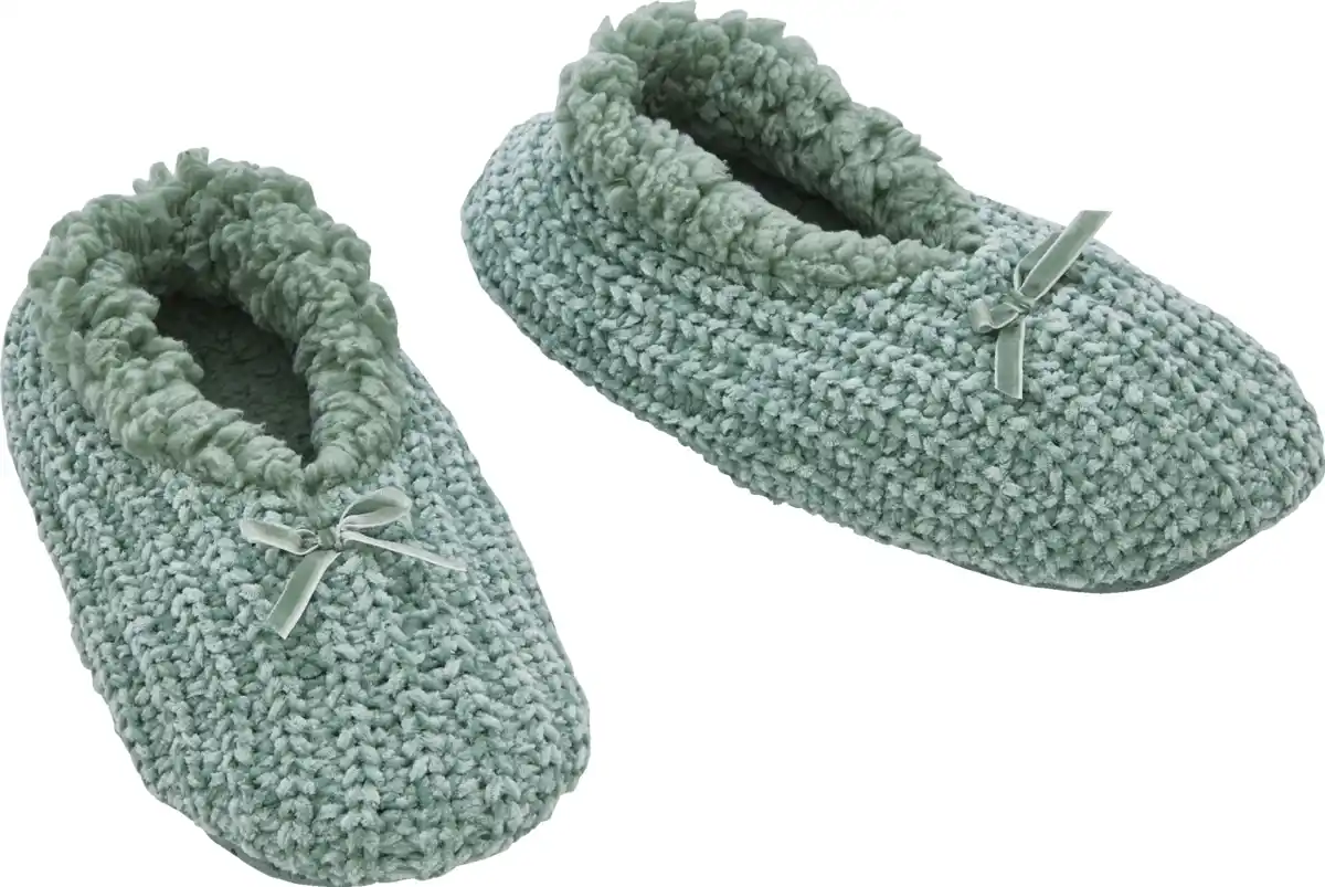 Bild 1 von IDEENWELT Chenille-Homesneaker hellgrün Gr. 37/38