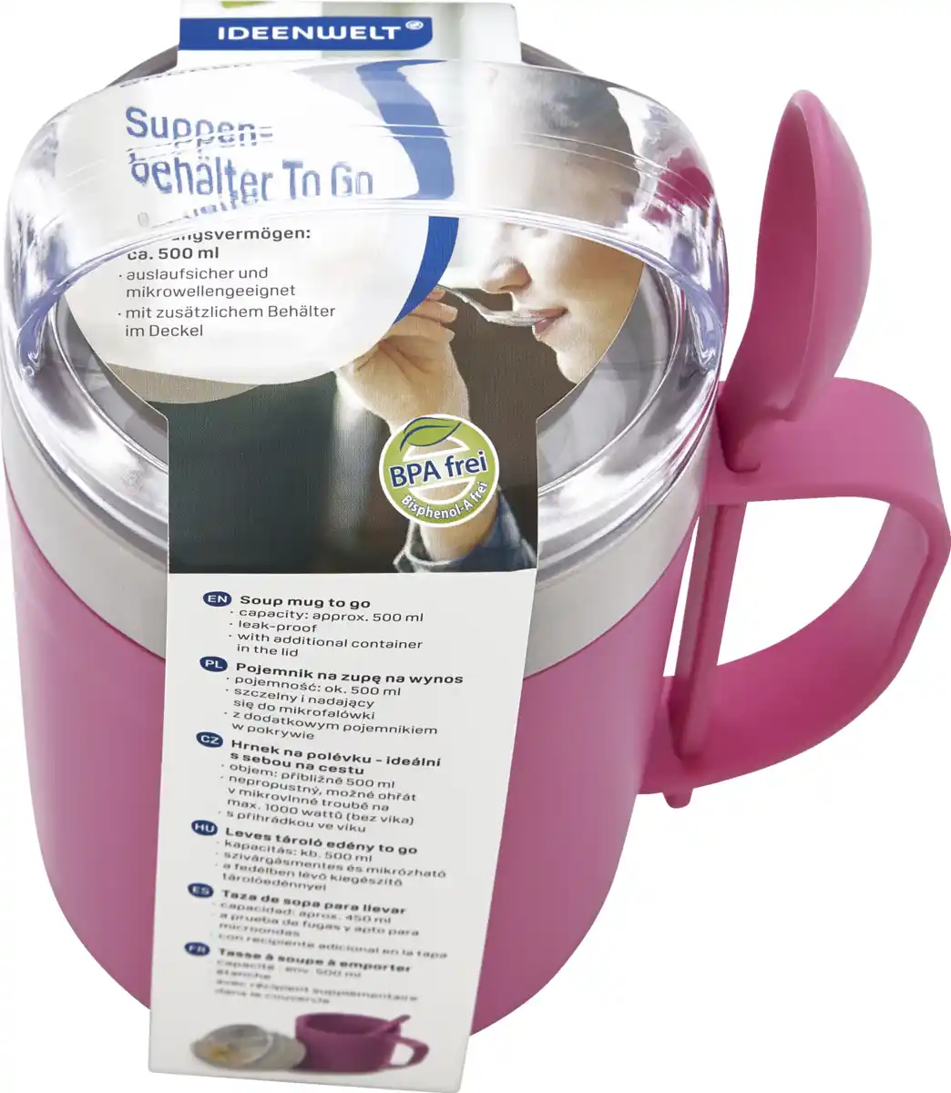 Bild 1 von IDEENWELT Suppenbehälter to Go pink