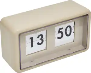IDEENWELT Flip Tischuhr beige