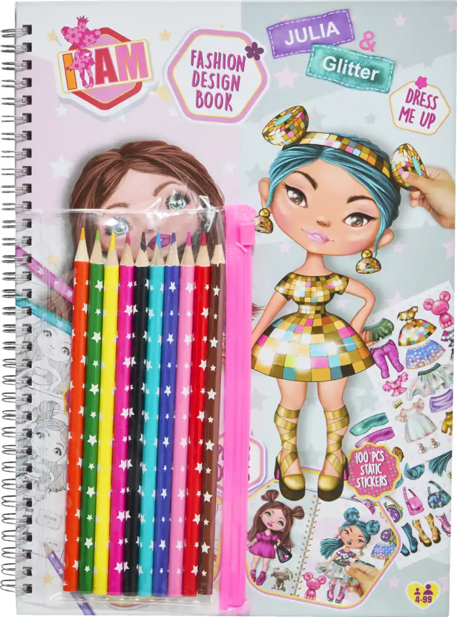Bild 1 von IDEENWELT Fashion-Design-Buch I AM Julia & Glitter