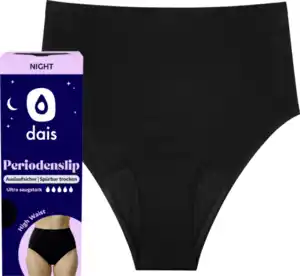 dais Periodenunterwäsche Night High Waist Overnight Gr. M schwarz, 60 g