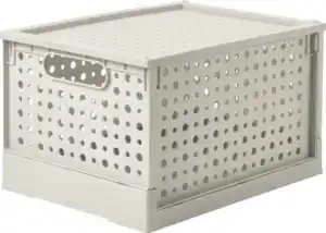 IDEENWELT Klappbox mit Deckel Hellgrau