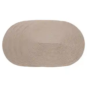 HOME CREATION Geflochtenes Platzset 4er-Pack, Beige, Oval